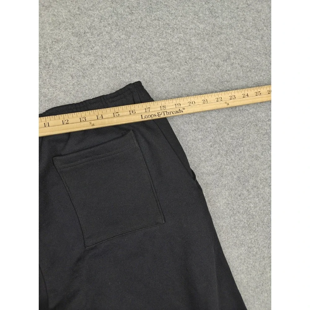SNOH Pants Mens 2XL Black Heavyweight Fleece Joggers Graphic Colorblock USA